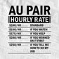Funny Au Pair Hourly Rate Editable Vector T-shirt Design in Ai Svg Files