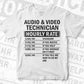 Funny Audio & Video Technician Hourly Rate Editable Vector T-shirt Design in Ai Svg Files
