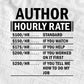 Funny Author Hourly Rate Editable Vector T-shirt Design in Ai Svg Files