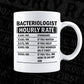 Funny Bacteriologist Hourly Rate Editable Vector T-shirt Design in Ai Svg Files