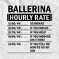 Funny Ballerina Hourly Rate Editable Vector T-shirt Design in Ai Svg Files