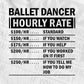 Funny Ballet Dancer Hourly Rate Editable Vector T-shirt Design in Ai Svg Files