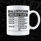 Funny Ballistician Hourly Rate Editable Vector T-shirt Design in Ai Svg Files