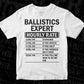 Funny Ballistics Hourly Rate Editable Vector T-shirt Design in Ai Svg Files