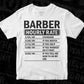 Funny Barber Hourly Rate Editable Vector T-shirt Design in Ai Svg Files