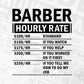 Funny Barber Hourly Rate Editable Vector T-shirt Design in Ai Svg Files