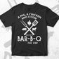 Funny BBQ Design for Fans of Smoking Grilling and Barbecue The End Editable Vector T shirt Design in Ai Png Svg Files.