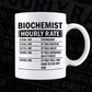 Funny Biochemist Hourly Rate Editable Vector T-shirt Design in Ai Svg Files
