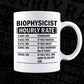 Funny Biophysicist Hourly Rate Editable Vector T-shirt Design in Ai Svg Files