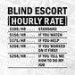 Funny Blind Escort Hourly Rate Editable Vector T-shirt Design in Ai Svg Files
