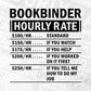 Funny Bookbinder Hourly Rate Editable Vector T-shirt Design in Ai Svg Files