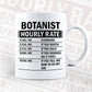 Funny Botanist Hourly Rate Editable Vector T-shirt Design in Ai Svg Files