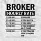 Funny Broker Hourly Rate Editable Vector T-shirt Design in Ai Svg Files