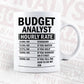 Funny Budget Analyst Hourly Rate Editable Vector T-shirt Design in Ai Svg Files
