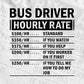 Funny Bus Driver Hourly Rate Editable Vector T-shirt Design in Ai Svg Files