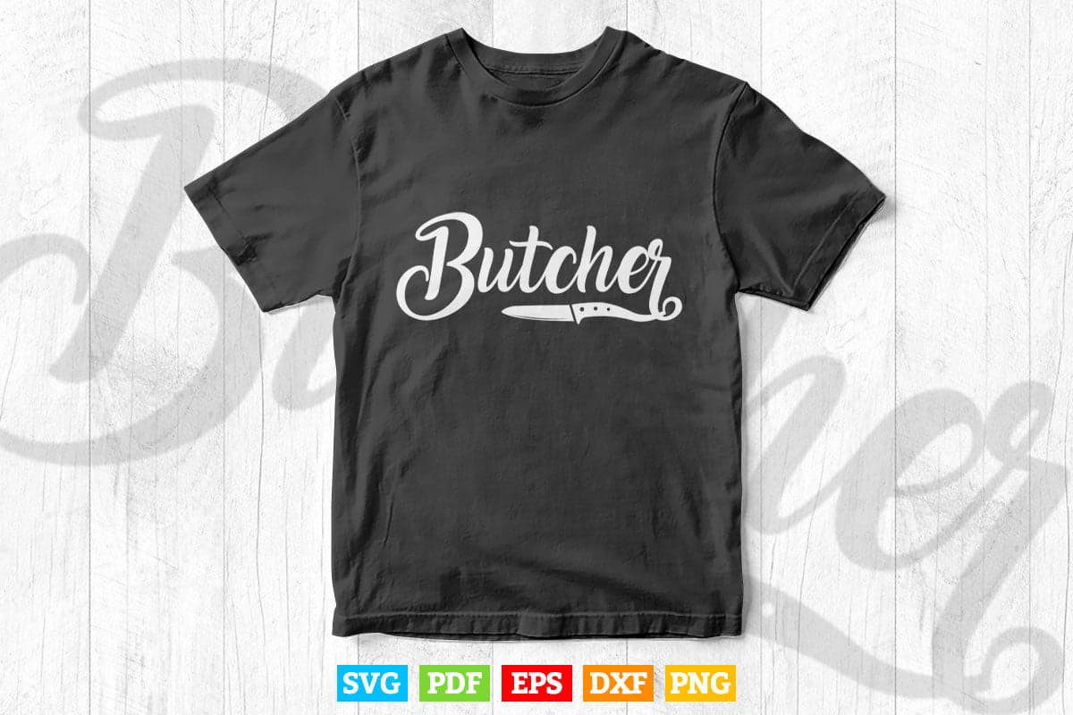 Funny Butcher Cook Cooking knife Svg Png Files.