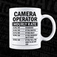 Funny Camera Operator Hourly Rate Editable Vector T-shirt Design in Ai Svg Files