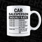 Funny Car Salesperson Hourly Rate Editable Vector T-shirt Design in Ai Svg Files