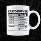 Funny Cartographer Hourly Rate Editable Vector T-shirt Design in Ai Svg Files