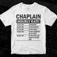 Funny Chaplain Hourly Rate Editable Vector T-shirt Design in Ai Svg Files