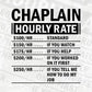Funny Chaplain Hourly Rate Editable Vector T-shirt Design in Ai Svg Files