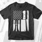 Funny Chef Set With the USA Flag T shirt Design Ai Png Svg Cricut Files
