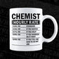 Funny Chemist Hourly Rate Editable Vector T-shirt Design in Ai Svg Files