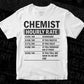 Funny Chemist Hourly Rate Editable Vector T-shirt Design in Ai Svg Files