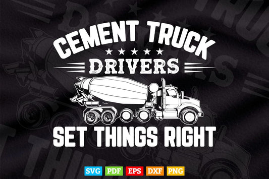Funny Concrete Mixer Truck Driver Life Vector T shirt Design in Png Svg Cut Files