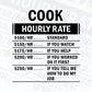 Funny Cook Hourly Rate Editable Vector T-shirt Design in Ai Svg Files