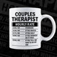 Funny Couples Therapist Hourly Rate Editable Vector T-shirt Design in Ai Svg Files