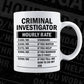 Funny Criminal Investigator Hourly Rate Editable Vector T-shirt Design in Ai Svg Files