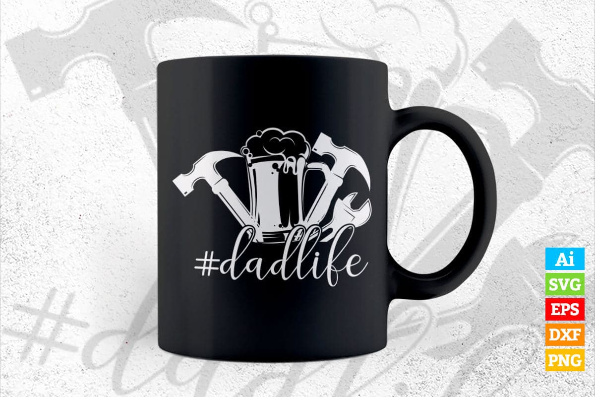 Funny Dad Life Father's Day Editable Vector T-shirt Design in Ai Png Svg Files