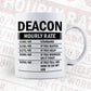 Funny Deacon Hourly Rate Editable Vector T-shirt Design in Ai Svg Files