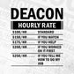 Funny Deacon Hourly Rate Editable Vector T-shirt Design in Ai Svg Files