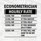Funny Econometrician Hourly Rate Editable Vector T-shirt Design in Ai Svg Files