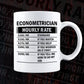 Funny Econometrician Hourly Rate Editable Vector T-shirt Design in Ai Svg Files