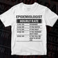 Funny Epidemiologist Hourly Rate Editable Vector T-shirt Design in Ai Svg Files