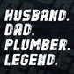 Funny Father's Day Husband Dad Plumber Legend Vector T shirt Design in Ai Png Svg Files.
