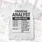 Funny Financial Analyst Hourly Rate Editable Vector T-shirt Design in Ai Svg Files