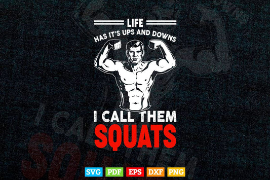Funny Fitness Gym Workout Weights Squat Gift Svg Png Cut Files.