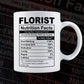 Funny Florist Nutrition Facts Editable Vector T-shirt Design in Ai Svg Png Files
