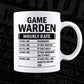 Funny Game Warden Hourly Rate Editable Vector T-shirt Design in Ai Svg Files