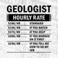 Funny Geologist Hourly Rate Editable Vector T-shirt Design in Ai Svg Files