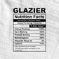 Funny Glazier Nutrition Facts Editable Vector T-shirt Design in Ai Svg Png Files