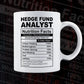 Funny Hedge Fund Analyst Nutrition Facts Editable Vector T-shirt Design in Ai Svg Png Files