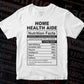 Funny Home Health Aide Nutrition Facts Editable Vector T-shirt Design in Ai Svg Png Files