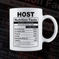 Funny Host Nutrition Facts Editable Vector T-shirt Design in Ai Svg Png Files
