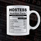 Funny Hostess Nutrition Facts Editable Vector T-shirt Design in Ai Svg Png Files