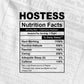 Funny Hostess Nutrition Facts Editable Vector T-shirt Design in Ai Svg Png Files